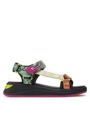 HOFF Sandały Tenos 12408005 Zielony. Zielone sandały damskie HOFF, bez wzorów, ze skóry, bez obcasa, na płaskiej podeszwie, bez zapięcia. Za 439.99 zł.