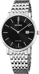Zegarek Festina Zegarek męski Festina F20018-3 srebrny. Szare zegarki męskie Festina, bez wzorów, srebrne. Za 577.00 zł.