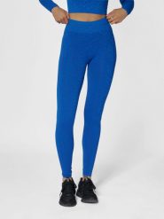 Damskie legginsy bezszwowe Hummel MT Leo. Niebieskie legginsy damskie Hummel, bez wzorów, z dzianiny. Za 184.50 zł.