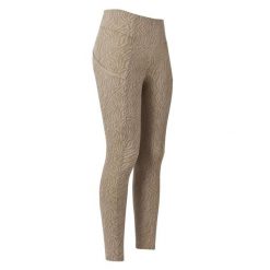 Damskie legginsy jeździeckie z pełną przyczepnością Imperial Riding Lisam AOP. Brązowe legginsy damskie IMPERIAL RIDING, bez wzorów. Za 301.50 zł.