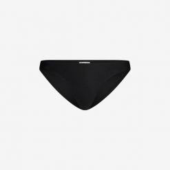 Damskie sportowe majtki od bikini premium do pływania, surfingu - czarne. Czarne bikini WALLIEN, bez wzorów, z tkaniny. Za 169.00 zł.