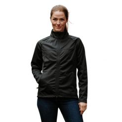 Kurtka Damska Greenwich Soft Shell. Czarne kurtki sportowe damskie STORMTECH, m, bez wzorów, z materiału, bez ramiączek, bez kaptura, trekkingowe. Za 285.99 zł.
