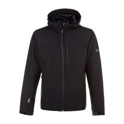 Kurtka wodoodporna Whistler Rodney. Czarne kurtki męskie Whistler, bez wzorów, z softshellu, sportowe, bez kaptura. Za 297.50 zł.