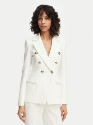 Maryley Marynarka 26EB139/43VA Kremowy Regular Fit. Białe marynarki i żakiety damskie Maryley, bez wzorów, z syntetyku, bez kołnierzyka, bez ramiączek. Za 579.99 zł.