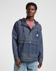 MESKA KURTKA JEANSOWA LEE DENIM ANORAK LAKE EDGE 112364127. Kurtki męskie Lee, l, bez wzorów, z denimu, bez kaptura. Za 399.99 zł.