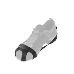 Nakładki antypoślizgowe na buty VI.6+ City Traxion L 41-44. Czarne buty zimowe męskie bez wzorów, bez obcasa, bez zapięcia. Za 69.90 zł.