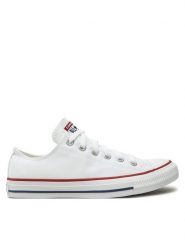 Converse Trampki Chuck Taylor All Star Ox M7652C Biały. Białe trampki i tenisówki damskie Converse, bez wzorów, z materiału, bez zapięcia. Za 259.99 zł.