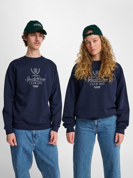 Bluza Hummel Club Loose. Niebieskie bluzy damskie Hummel, xl, bez wzorów, z dresówki, bez ramiączek, bez kaptura. Za 184.00 zł.
