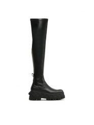 Kurt Geiger Kozaki London 9353500109 Czarny. Czarne kozaki damskie Kurt Geiger, bez wzorów, ze skóry, bez obcasa, na płaskiej podeszwie, bez zapięcia. Za 1,859.00 zł.