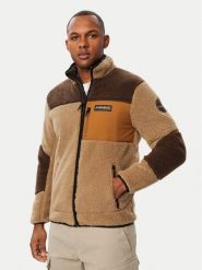 Napapijri Polar Yupik NP0A8AZU Beżowy ciemny Regular Fit. Brązowe bluzy sportowe męskie Napapijri, m, bez wzorów, z polaru, bez kaptura. Za 879.99 zł.