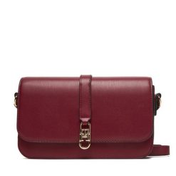 Torebka Tommy Hilfiger. Czerwone listonoszki damskie Tommy Hilfiger, bez wzorów, bez dodatków. Za 519.99 zł.