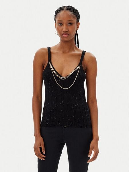 MET Top M10 238MG Czarny Regular Fit. Czarne topy damskie MET, m, bez wzorów, z wiskozy, bez kołnierzyka, bez ramiączek. Za 199.99 zł.