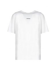 Dsquared2 T-shirt "Missy Fit" | S74GD0710 | Mężczyzna | Biały. Białe t-shirty męskie Dsquared2, m, bez wzorów, z bawełny, bez kołnierzyka, bez ramiączek. W wyprzedaży za 549.00 zł.