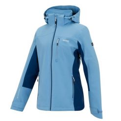 Damska wodoodporna kurtka turystyczna Bosfield z kapturem. Niebieskie kurtki sportowe damskie Regatta, m, bez wzorów, z materiału, bez ramiączek, z kapturem, trekkingowe. Za 429.99 zł.