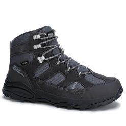 Buty męskie trekkingowe Jack Wolfskin TRAIL HIKER TEXAPORE MID. Czarne trekkingi męskie Jack Wolfskin, z gumy, bez zapięcia. Za 499.00 zł.