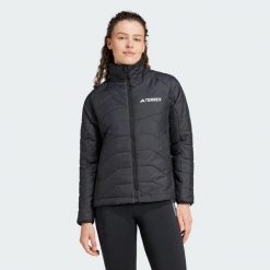 Kurtka Terrex Multi Synthetic Insulated. Czarne kurtki sportowe damskie Adidas, xl, bez wzorów, z materiału, bez ramiączek, bez kaptura, trekkingowe. Za 599.00 zł.