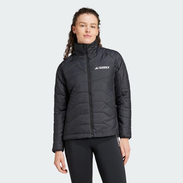 Kurtka Terrex Multi Synthetic Insulated. Czarne kurtki sportowe damskie Adidas, l, bez wzorów, z materiału, bez ramiączek, bez kaptura, trekkingowe. Za 569.00 zł.