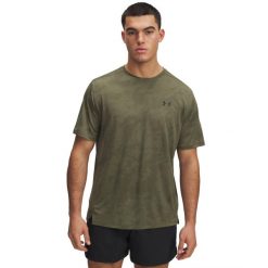 Sweter żakardowy Under Armour Tech Vent. Czarne swetry męskie Under Armour, m, bez wzorów, z materiału, bez kołnierzyka, bez ramiączek. Za 312.99 zł.
