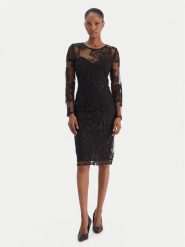 Rinascimento Sukienka koktajlowa CFC0126401003 Czarny Slim Fit. Czarne sukienki damskie Rinascimento, xs, bez wzorów, z syntetyku, wizytowe, bez kołnierzyka, bez ramiączek. Za 529.99 zł.