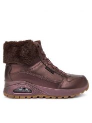 Skechers Trzewiki Uno Rugged 167821/BRN Brązowy. Brązowe botki damskie Skechers, bez wzorów, ze skóry, bez obcasa, na płaskiej podeszwie, bez zapięcia. Za 359.99 zł.