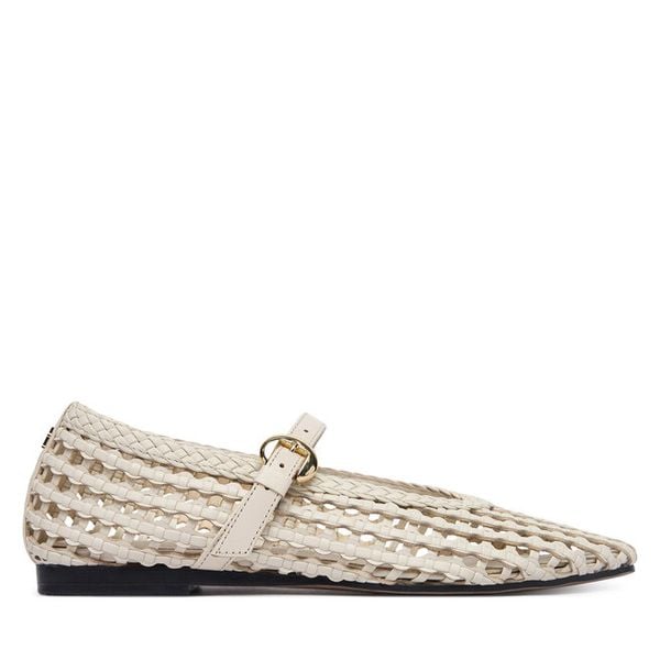 Baleriny Tommy Hilfiger. Białe balerinki damskie Tommy Hilfiger, bez wzorów, bez obcasa, bez zapięcia. Za 301.99 zł.