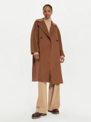 Weekend Max Mara Płaszcz wełniany Resina 2425016092 Brązowy Regular Fit. Brązowe płaszcze damskie Weekend Max Mara, na zimę, bez wzorów, z wełny, bez kołnierzyka, bez kaptura. Za 3,449.00 zł.