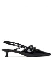 KARL LAGERFELD Czółenka Pasha KL30105A Czarny. Czarne czółenka damskie KARL LAGERFELD, bez wzorów, ze skóry, bez obcasa, bez zapięcia. Za 859.99 zł.