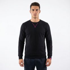 Damska bluza NEBI czarna. Czarne bluzy damskie Legea, xs, bez wzorów, z bawełny, eleganckie, bez ramiączek, bez kaptura. Za 72.00 zł.
