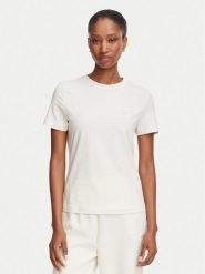 Guess T-Shirt V6RI07 J1314 Kremowy Regular Fit. Białe t-shirty damskie Guess, xxs, z aplikacjami, z bawełny, bez kołnierzyka, bez ramiączek. Za 154.99 zł.