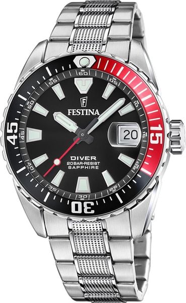 Zegarek Festina Zegarek męski Festina F20669-6 srebrny. Szare zegarki męskie Festina, bez wzorów, srebrne. Za 509.00 zł.