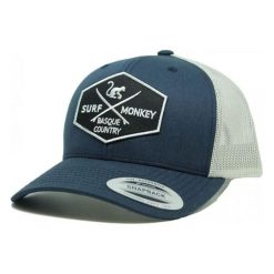 Czapka Trucker - 6 Paneli / Rozmiar uniwersalny (Niebieski/Szary). Niebieskie czapki damskie SURF MONKEY, z aplikacjami, sportowe. Za 179.95 zł.