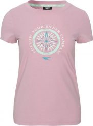 Hitec Damska koszulka z krótkim rękawem Hi-tec LADY HARANA dawn pink rozmiar XS. Różowe bluzki damskie HITEC, xs, bez wzorów, bez kołnierzyka, bez ramiączek. Za 64.78 zł.