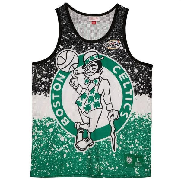 Koszulka Boston Celtics. Zielone bluzki damskie Mitchell & Ness, bez wzorów, sportowe, bez kołnierzyka, bez ramiączek. Za 357.50 zł.