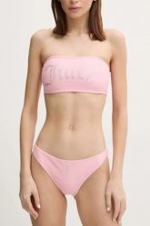 JUICY COUTURE Różowy strój kąpielowy Bandeau Bikini Set. Czerwone bikini Juicy Couture, s, bez wzorów, z elastanu. W wyprzedaży za 179.99 zł.