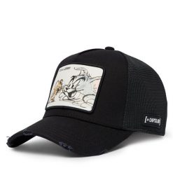 Czapka z daszkiem Capslab. Czarne czapki damskie CapsLab, bez wzorów. Za 169.99 zł.