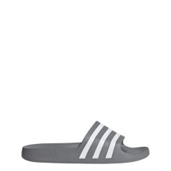 Klapki adilette Aqua. Białe klapki męskie Adidas, bez wzorów, z materiału, bez zapięcia. Za 172.99 zł.