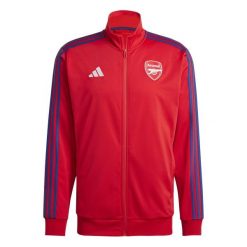 Kurtka z dresu Arsenal DNA 2024/25. Czerwone kurtki męskie Adidas, bez wzorów, z dresówki, klasyczne, bez kaptura. W wyprzedaży za 234.00 zł.