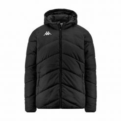 Kurtka puchowa Kappa Vianetto. Czarne kurtki męskie Kappa, na zimę, m, bez wzorów, z nylonu, bez kaptura. W wyprzedaży za 321.95 zł.