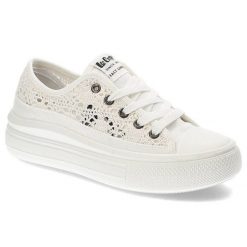 Białe Trampki Lee Cooper Damskie Buty Na Platformie. Białe trampki i tenisówki damskie Lee Cooper, bez wzorów, z materiału, bez zapięcia. Za 129.00 zł.