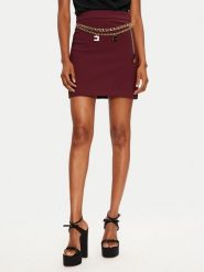 Elisabetta Franchi Spódnica mini GOT3646E3 Bordowy Regular Fit. Czerwone spódnice damskie Elisabetta Franchi, bez wzorów, z syntetyku, mini. Za 1,079.00 zł.
