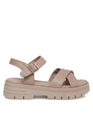 Lasocki Sandały CEO-WB-LINA-23 Beżowy. Brązowe sandały damskie Lasocki, bez wzorów, ze skóry, bez obcasa, na płaskiej podeszwie, bez zapięcia. Za 169.99 zł.