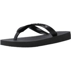Klapki Havaianas Model 4000029 Kolor Czarny. Czarne klapki damskie Havaianas, bez wzorów, z gumy, bez zapięcia. Za 87.40 zł.