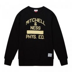 Bluza męska do koszykówki Mitchell & Ness Graphic Crew. Czarne bluzy męskie Mitchell & Ness, m, bez wzorów, sportowe, bez ramiączek, bez kaptura. Za 299.00 zł.