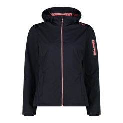 Damska kurtka turystyczna z kapturem CMP. Białe kurtki sportowe damskie CMP, bez wzorów, bez ramiączek, z kapturem, trekkingowe. Za 384.40 zł.