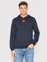 Hugo Bluza Daratschi214 50458700 Granatowy Regular Fit. Niebieskie bluzy męskie Hugo, m, bez wzorów, z bawełny, bez ramiączek, bez kaptura. W wyprzedaży za 289.99 zł.