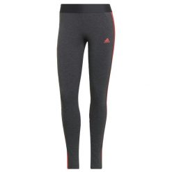 Legginsy treningowe damskie Adidas Loungewear Essentials 3-Stripes AeroReady. Czerwone legginsy damskie Adidas, bez wzorów. Za 111.00 zł.
