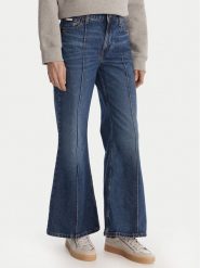 Guess Jeans Jeansy W6RA0R D6334 Niebieski Wide Leg. Niebieskie jeansy damskie Guess Jeans, z aplikacjami, z jeansu. Za 354.99 zł.