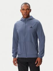 Adidas Bluza D4T Workout KS6394 Niebieski Regular Fit. Niebieskie bluzy sportowe męskie Adidas, m, bez wzorów, z syntetyku, bez kaptura, na fitness i siłownię. Za 349.99 zł.
