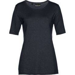Sweter Premium, krótki rękaw bonprix czarny. Czarne swetry nierozpinane damskie bonprix, bez wzorów, bez kołnierzyka, bez ramiączek. Za 59.99 zł.