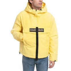Kurtka turystyczna męska Napapijri Skidoo Creator. Żółte kurtki męskie Napapijri, na zimę, m, bez wzorów, z poliamidu, z kapturem. W wyprzedaży za 721.00 zł.